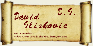 David Ilišković vizit kartica